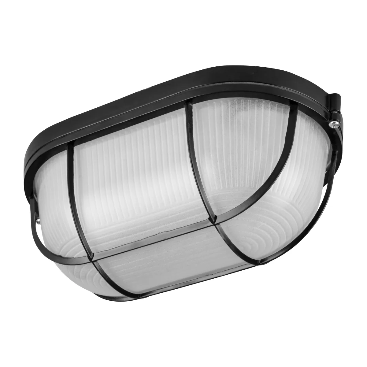 Corp de iluminat NPб1202 negru/oval cu grilă 100W IP54 TDM
