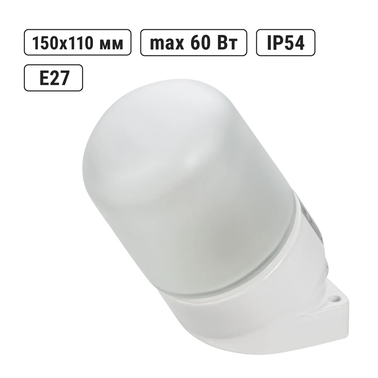 Lumină NPB400-1 pentru saună de perete, înclinat, IP54, 60W, alb, TDM