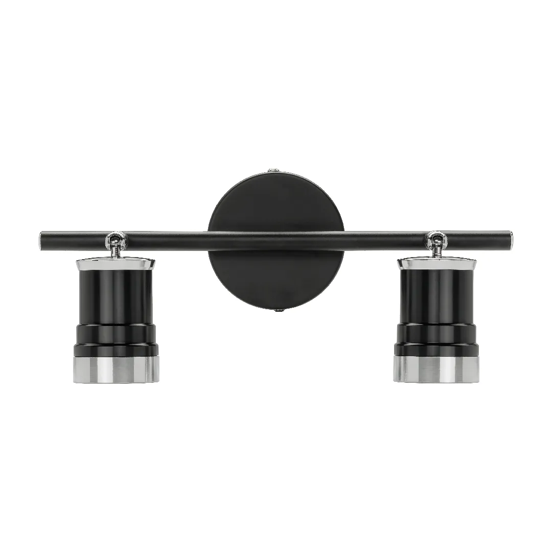 Спот СНС 2х50Вт, GU10, 230 В, 50 Гц, IP44, Юкка, черный/хром TDM(SQ0358-0221)