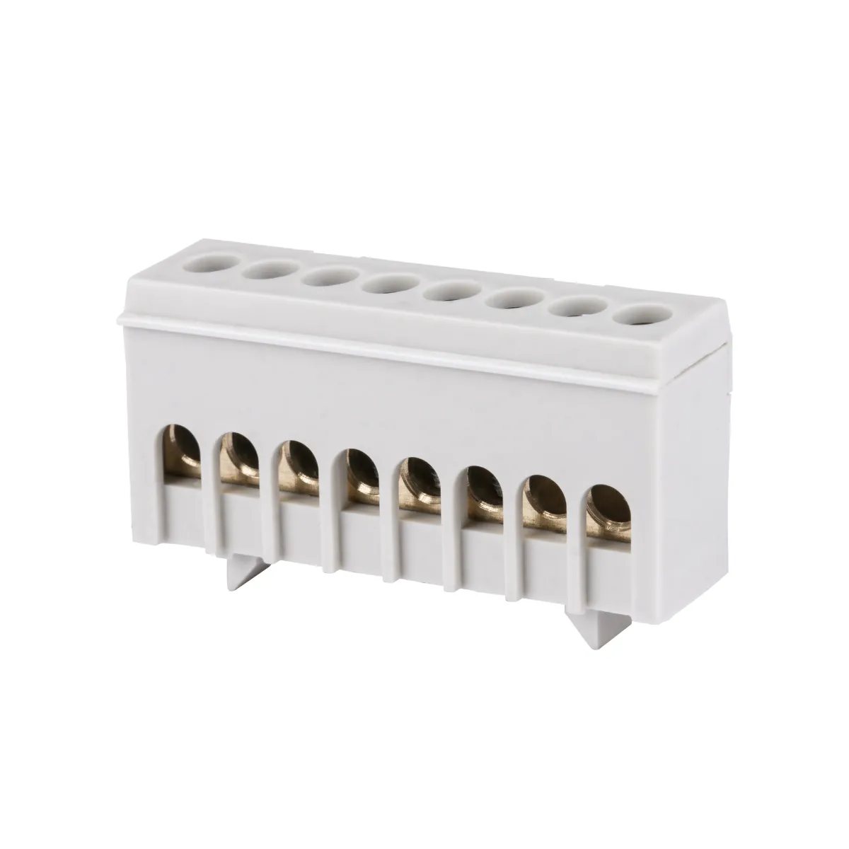 Șină "L" "fază" în izolator gri pe DIN-rail 6x9mm 8 grupuri TDM