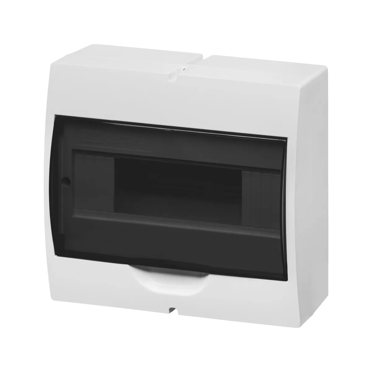 Panou ЩРН-П-10 module, suspendat, plastic, alb, ușă fumurie, fără șine, IP41 TDM