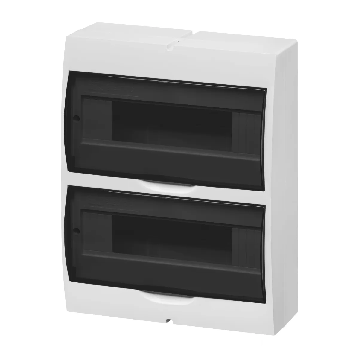 Panou ЩРН-П-24 module, suspendat, plastic, alb, ușă fumurie, fără șine, IP41 TDM