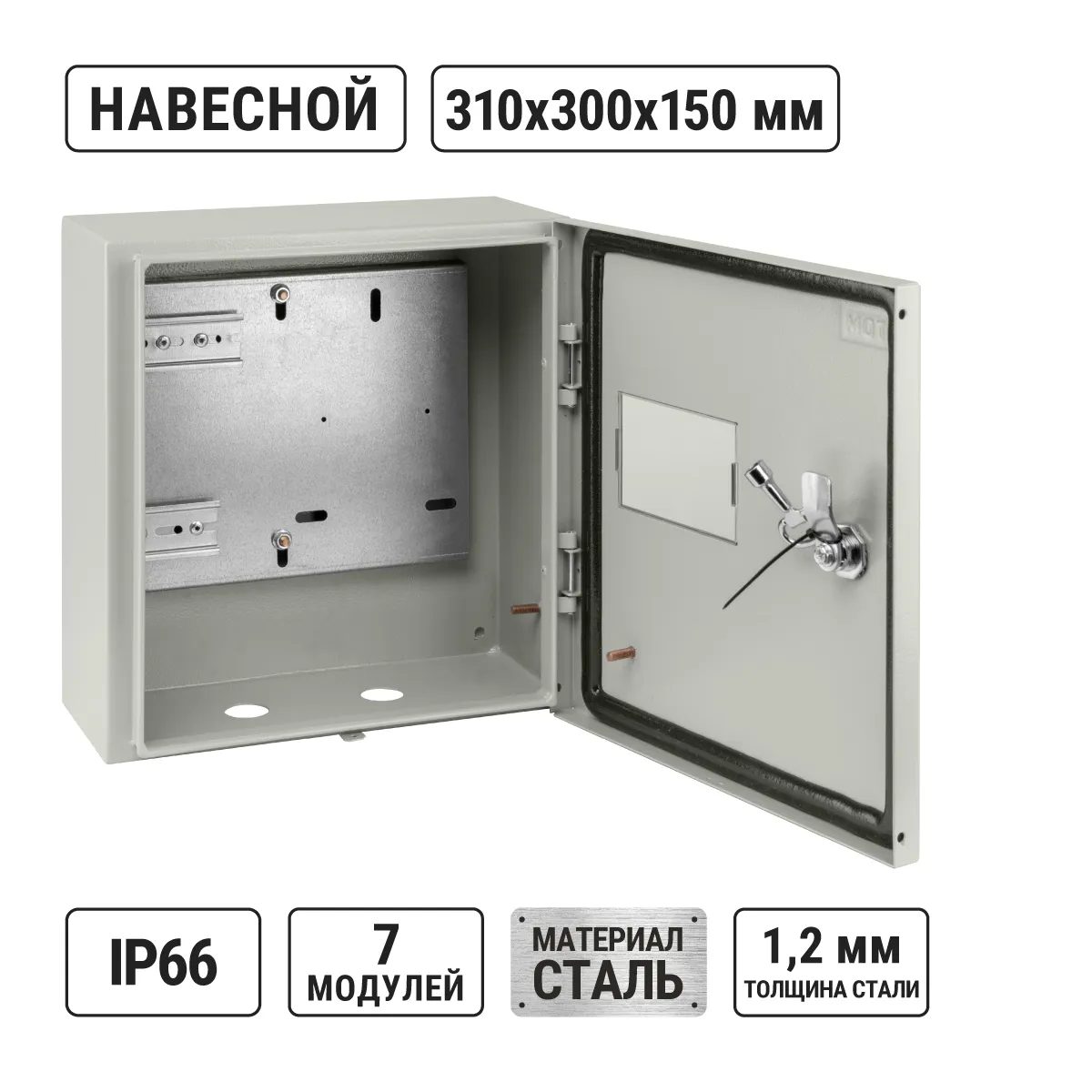 ЩУ-3ф/1-1-6 IP66 (2 uși) (445х400х150) TDM