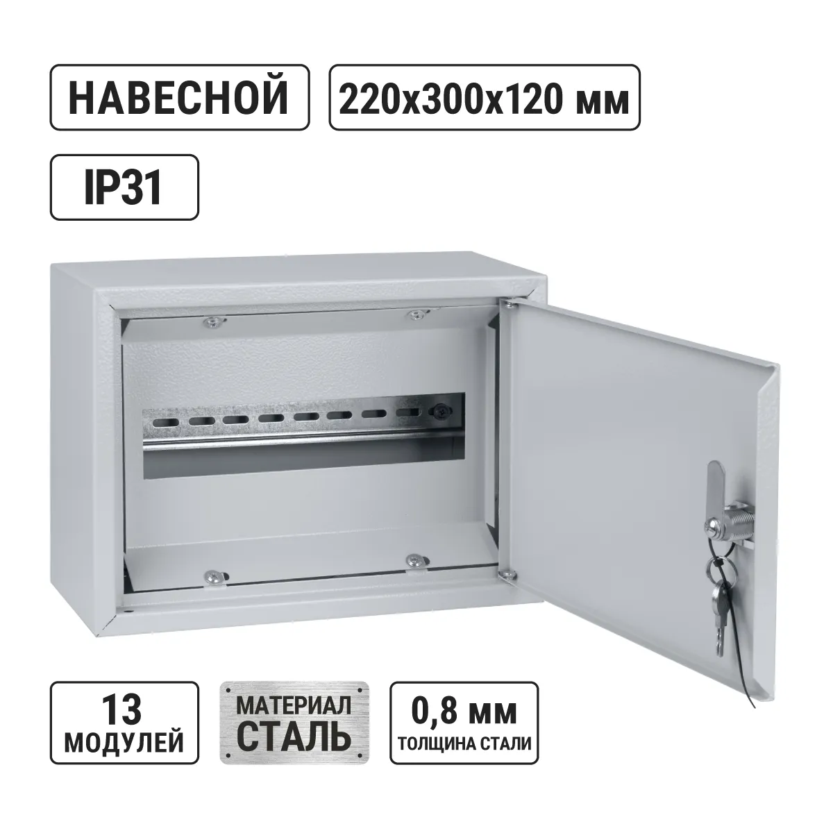 ȘRN-12+ (13 module, fereastră semi-întreruptă pe peretele din spate) (220x300x120) Popular