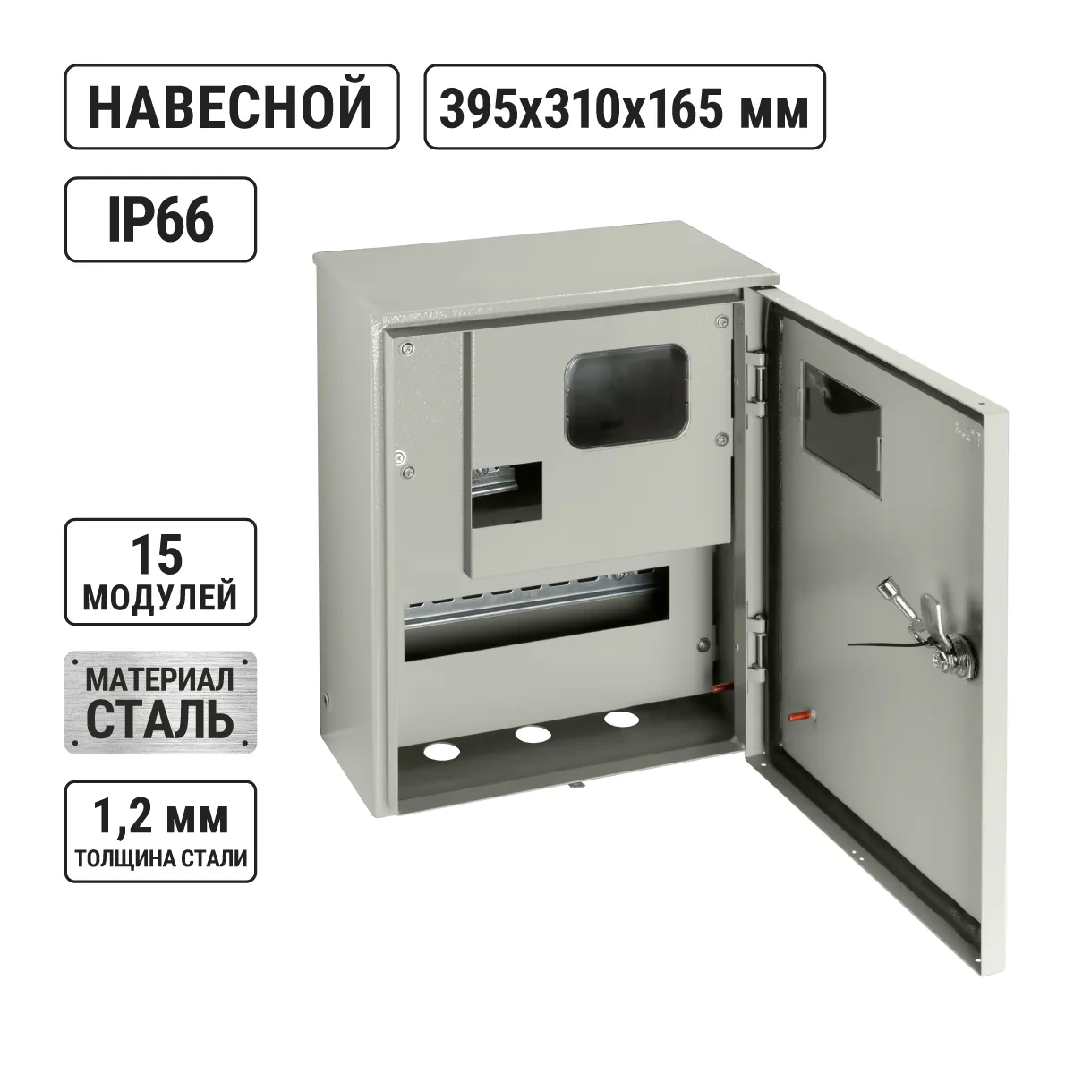 ȘU-1f/1-0-12 IP66 (ȘHURN-1/12 IP66) cu etanșare contor (395x310x165) TDM