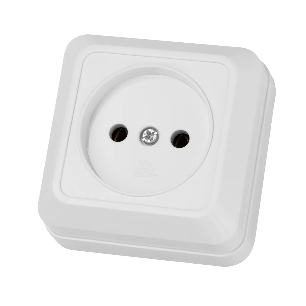 Розетка 2П открытой установки IP20 10А, белая "Ладога" TDM(SQ1801-0013)