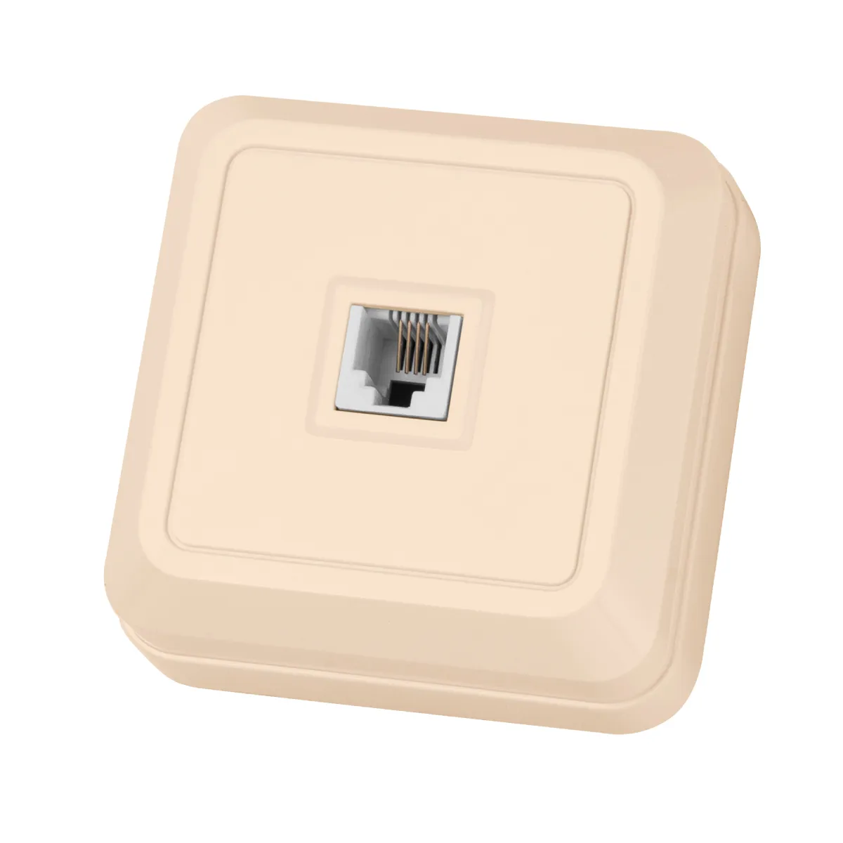 Розетка TФ (RJ-11) открытой установки IP20, сл. кость "Ладога" TDM(SQ1801-0023)