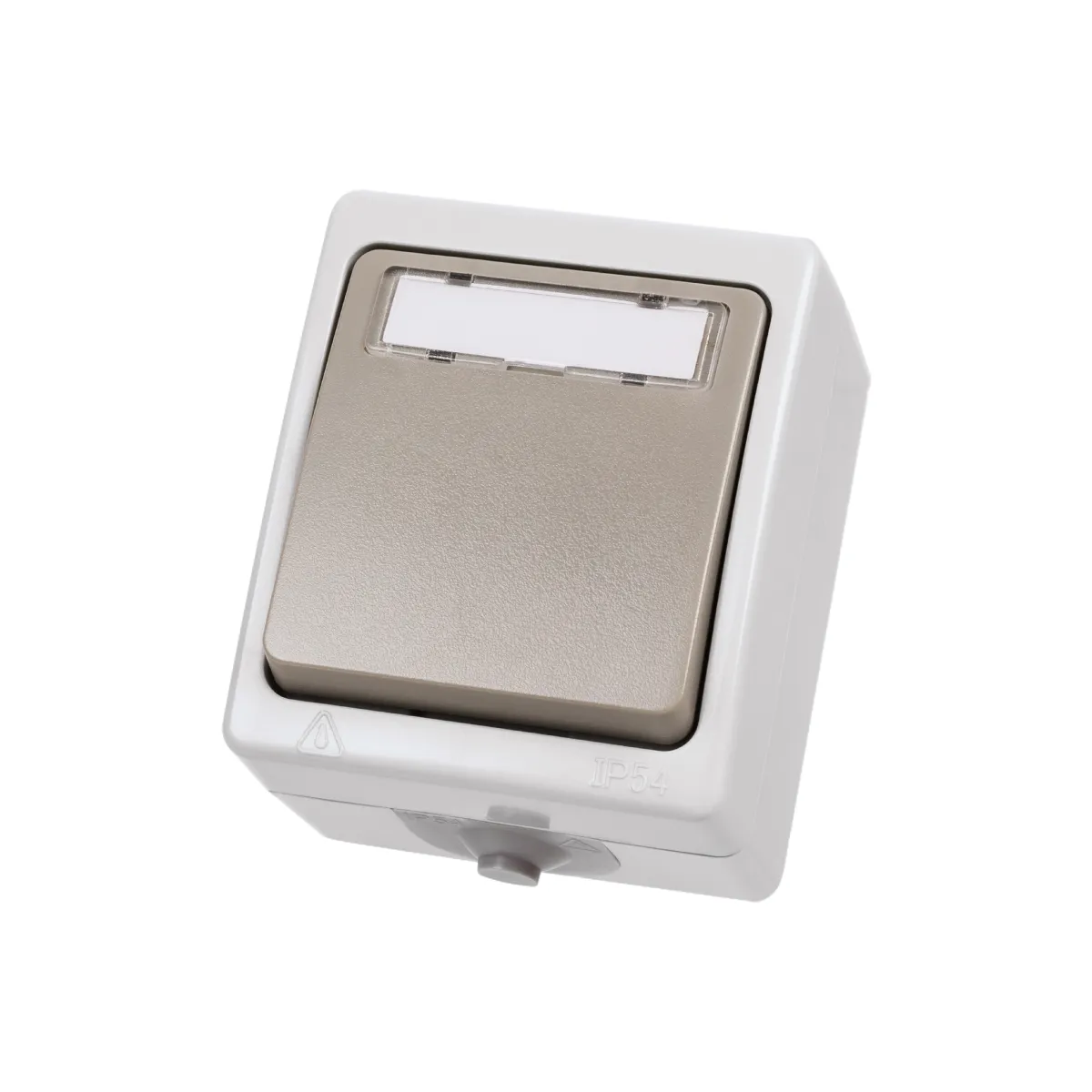 Buton de apel cu spațiu pentru inscripție IP54 6A gri "Vuoxa" TDM