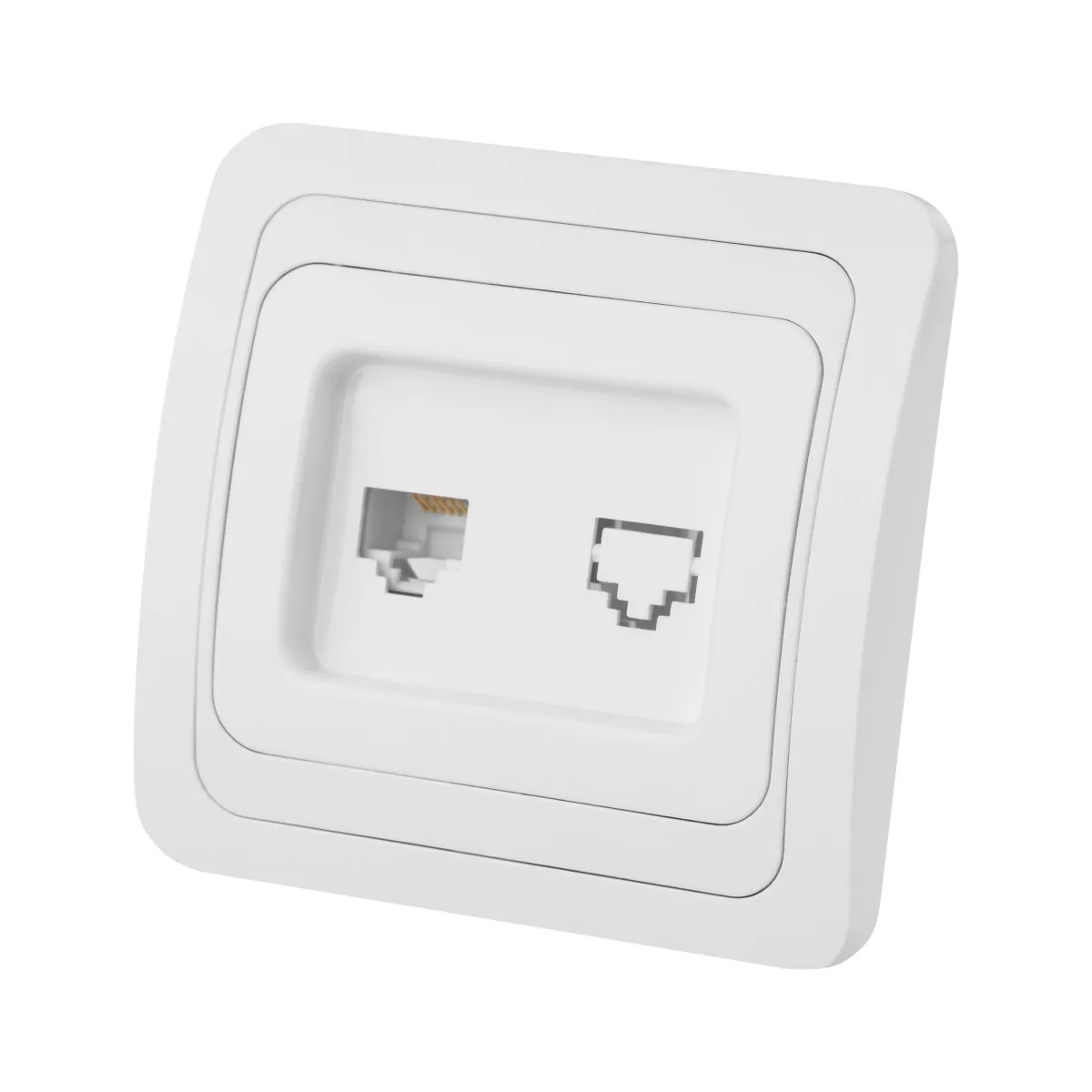 Розетка компьютерная RJ-45 белая "Валдай" TDM(SQ1804-0013)