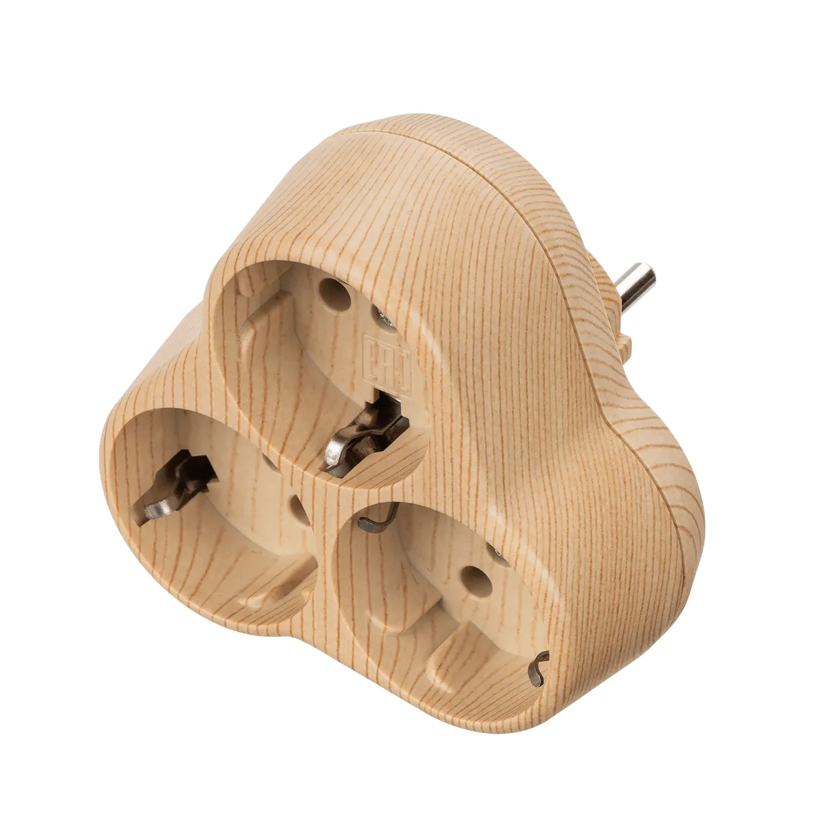 Bloc cu 3 prize 2P+Z rotund 16A 250B "Eco" (brad) TDM