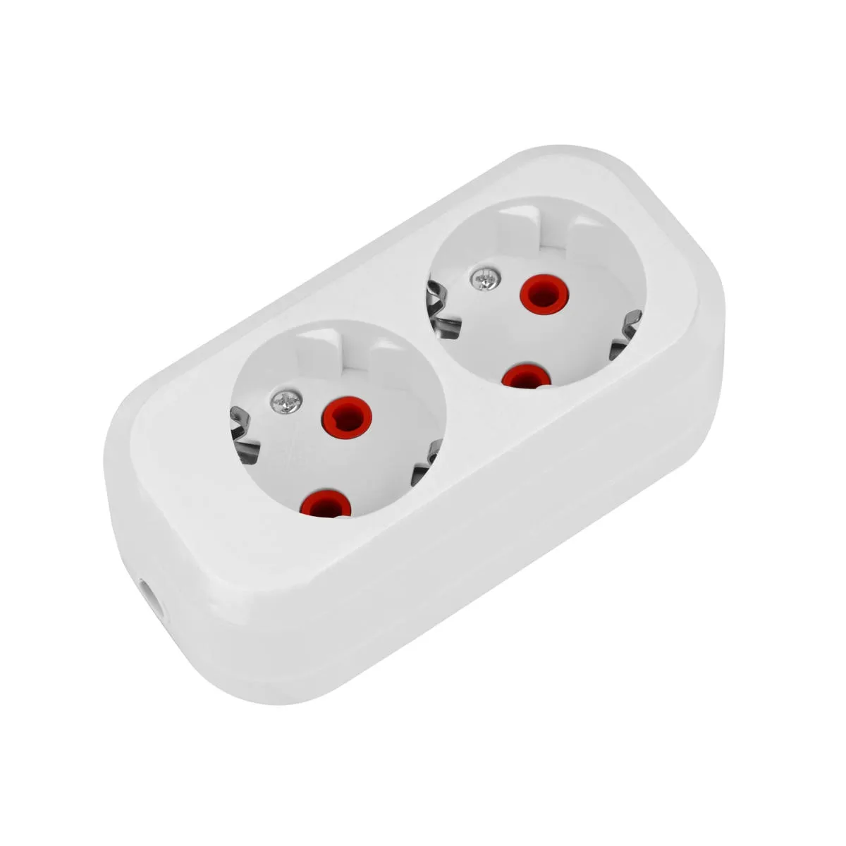 Bloc priză cu 2 prize, 2P+3, 16A 250V, alb, seria "Народная"