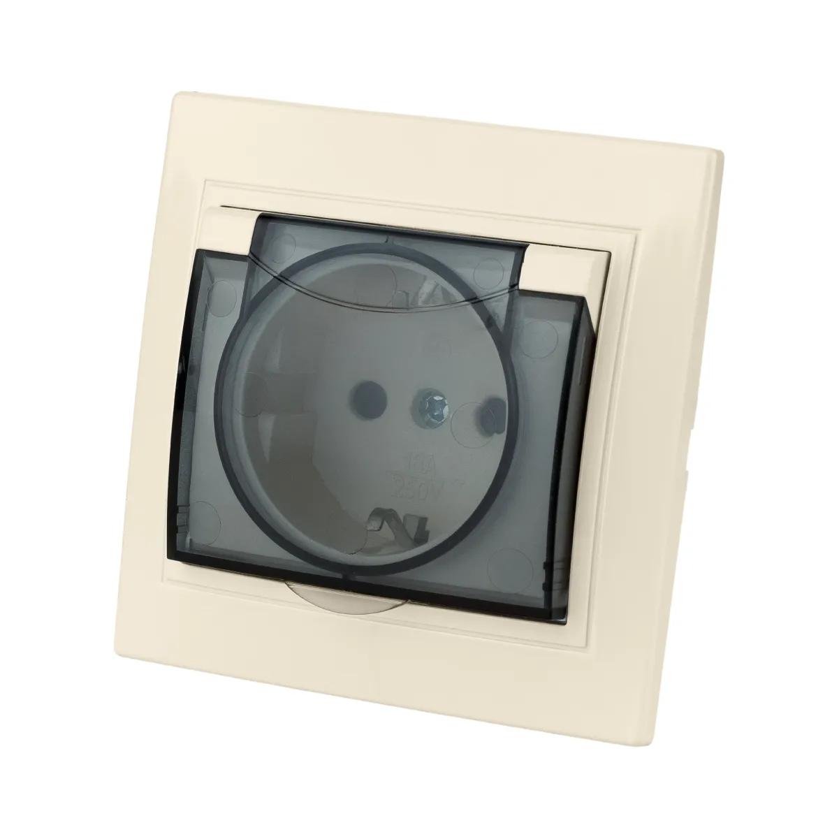 Priză 2P+Z cu protecție la suprasarcină și capac 16A 250V IP44 (bază ceramică) sl. kост "Таймыр" TDM