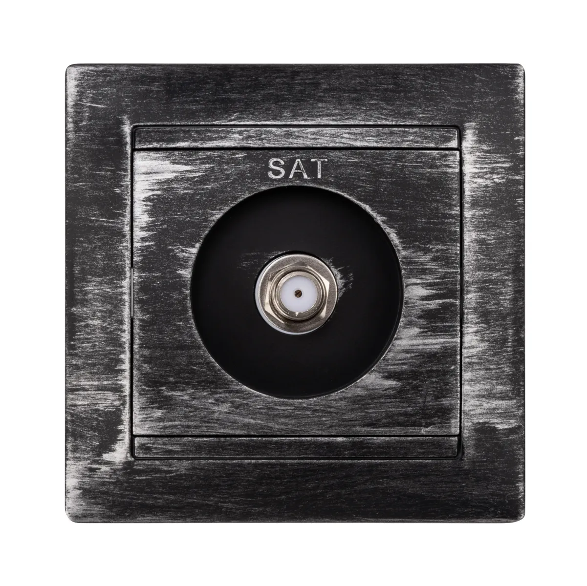 Priză SAT (conector F) 0-2400MHz argint antic "Lama" TDM