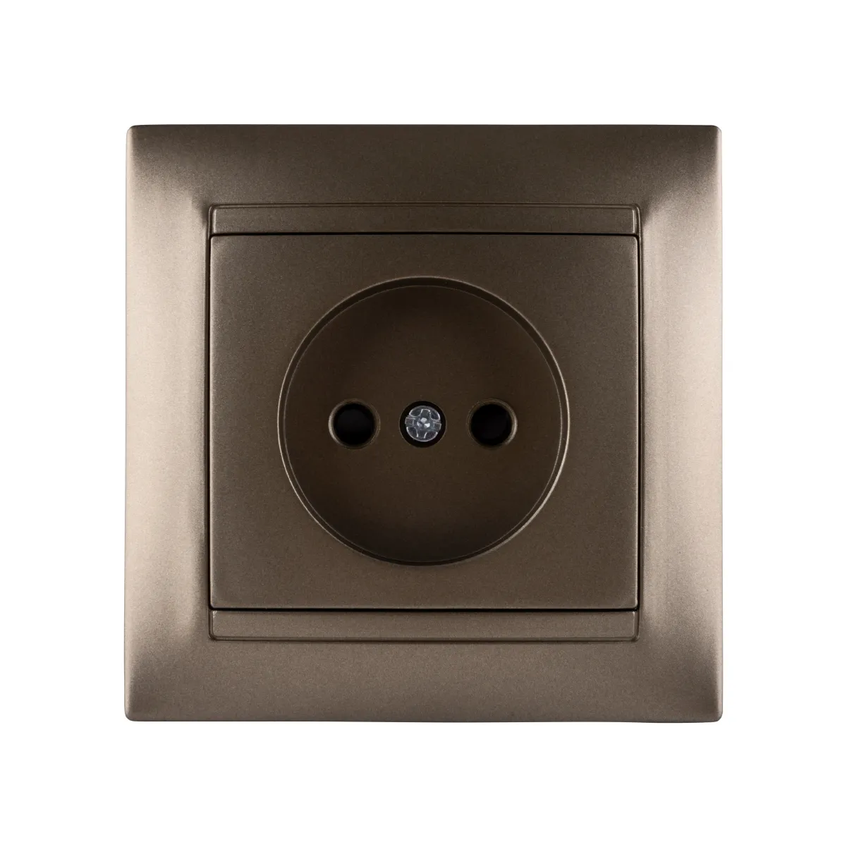 Priză 2P 10A 250V cu protecție la șoc bronz "Lama" TDM