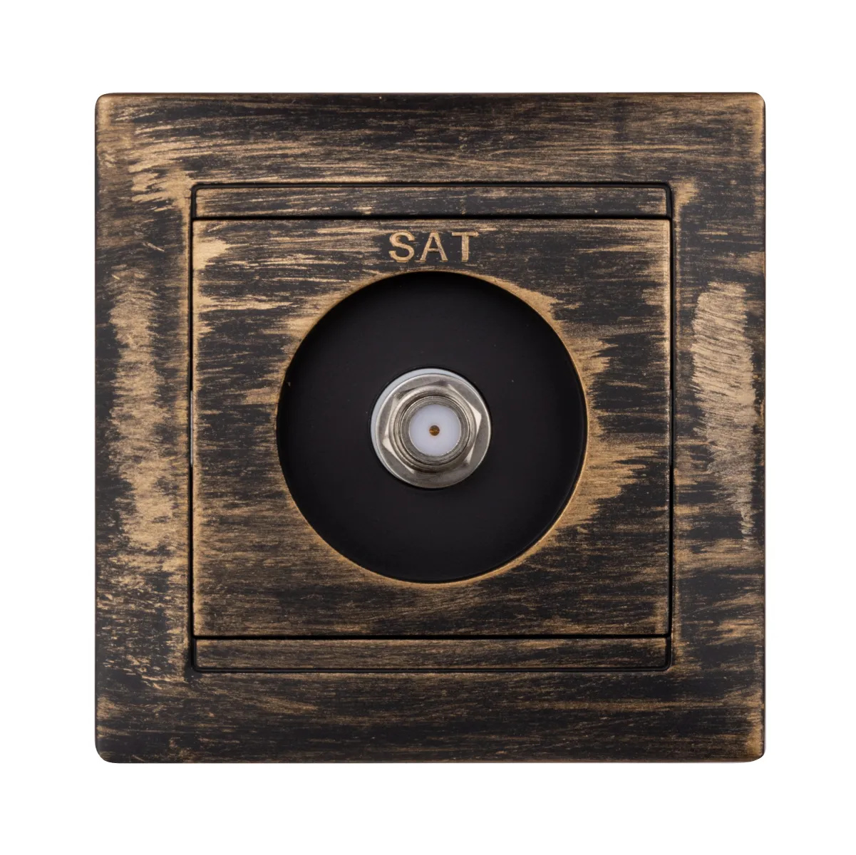 Priză SAT (conector F) 0-2400MHz stil vechi bronz „Lama” TDM