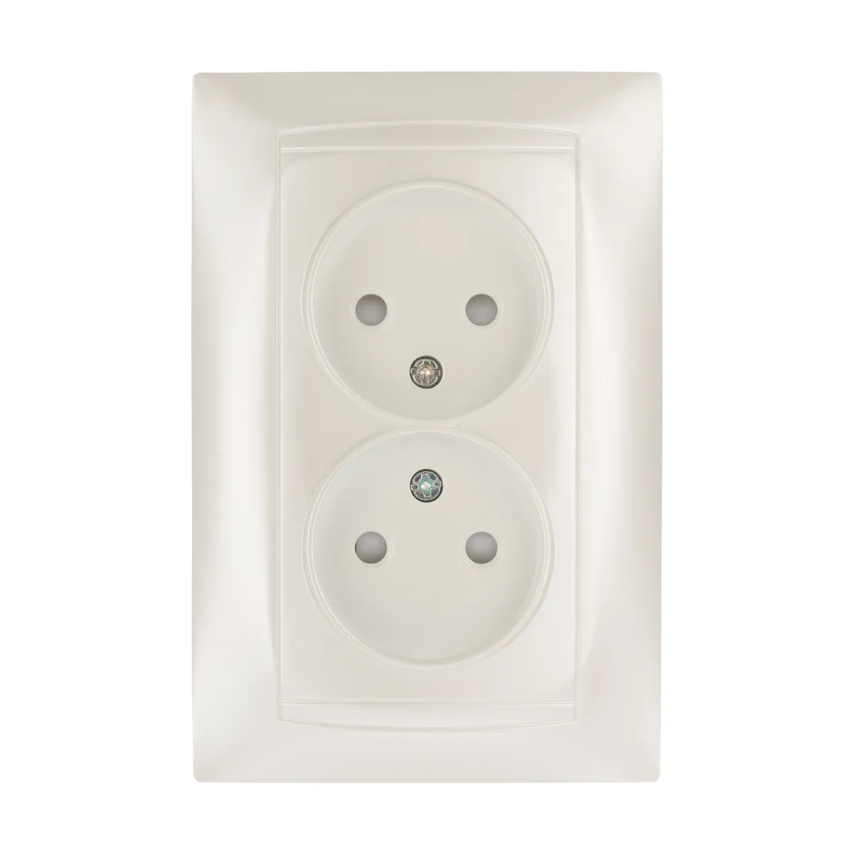 Priză dublă 2P 10A 250V cu protecție șt. perlamă "Лама" TDM