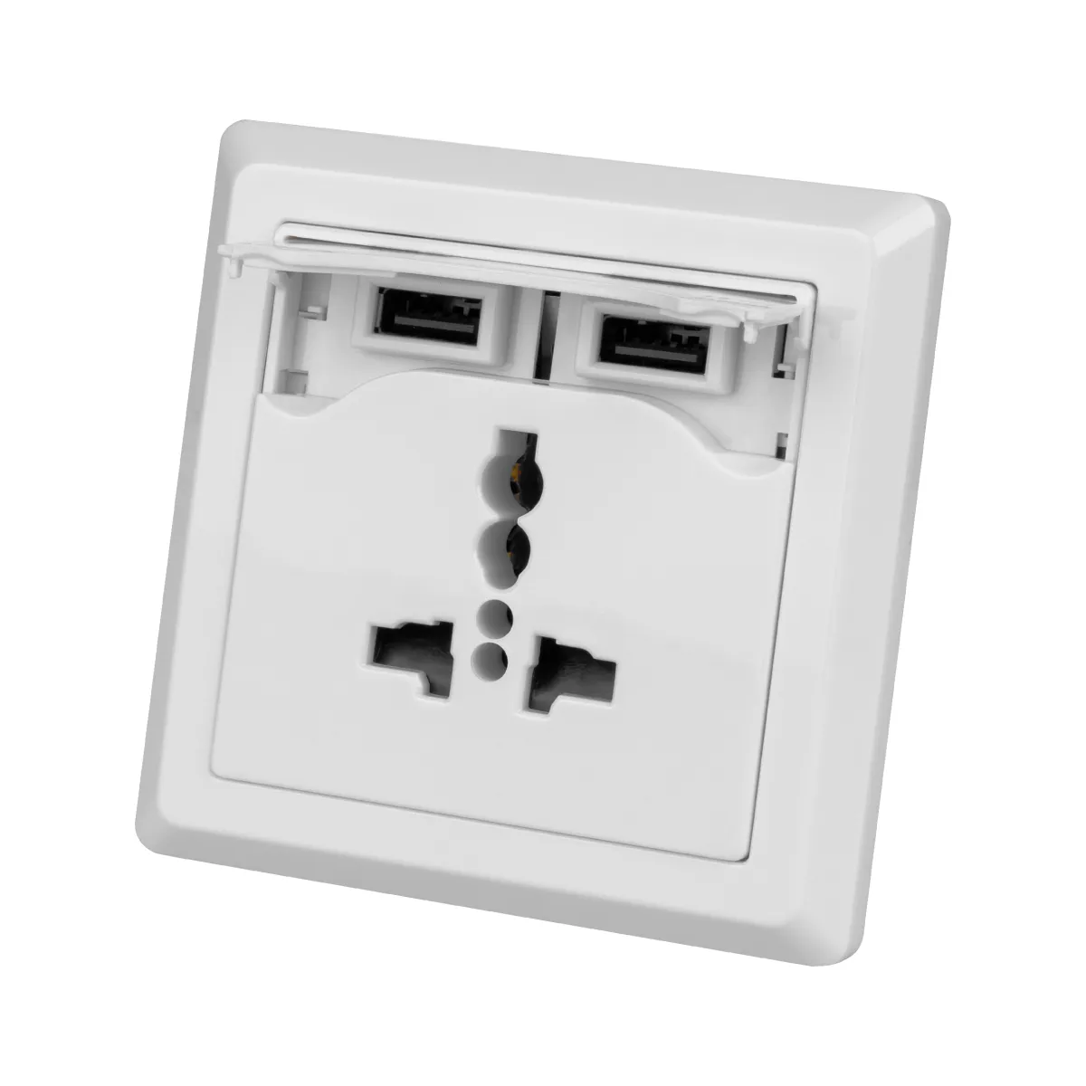 Блок мультифункціональний "Сенеж 1" 2П 10А 250В + 2 USB-порти для зарядки 5В 2,1А білий TDM
