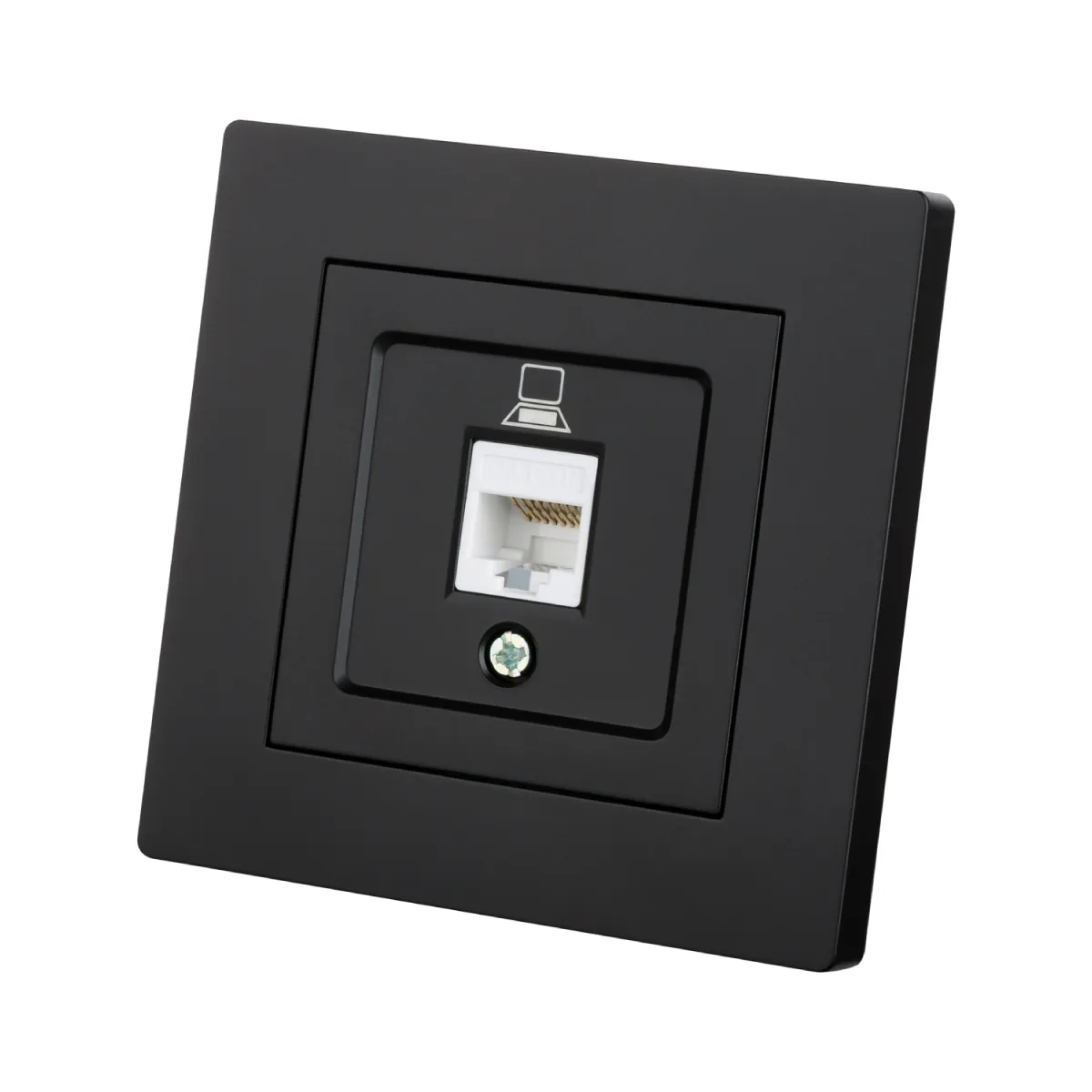Priză pentru computer RJ45 neagră "Senez" TDM