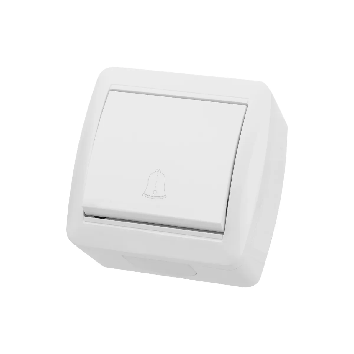 Buton sonor de montaj deschis IP44 6A alb "Seliger" TDM
