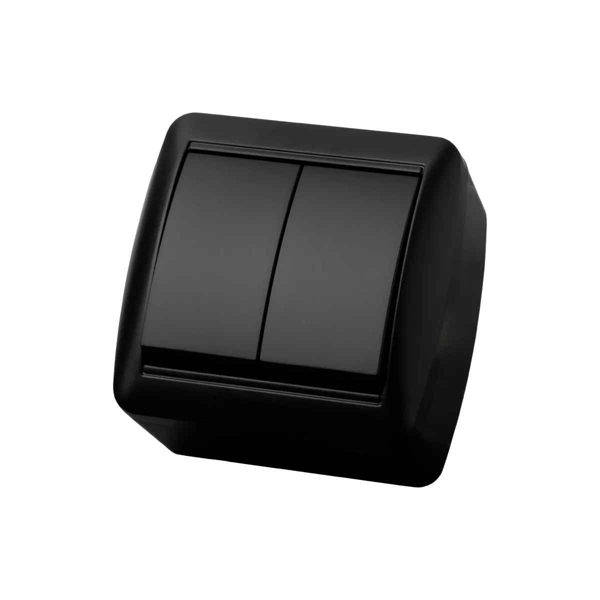 Вимикач 2-кл. відкритої установки IP44 10А графіт "Селигер" TDM