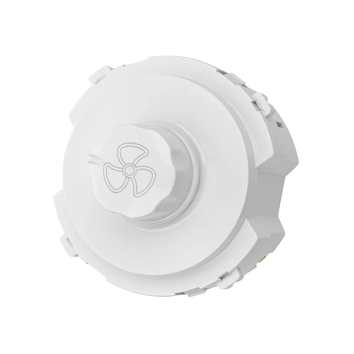 Dimmer pentru ventilator (RL, 500W) rotativ alb, "Baikal" TDM