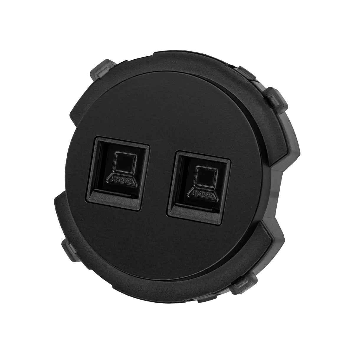 Подвійна комп'ютерна розетка RJ45 агат, "Байкал" TDM