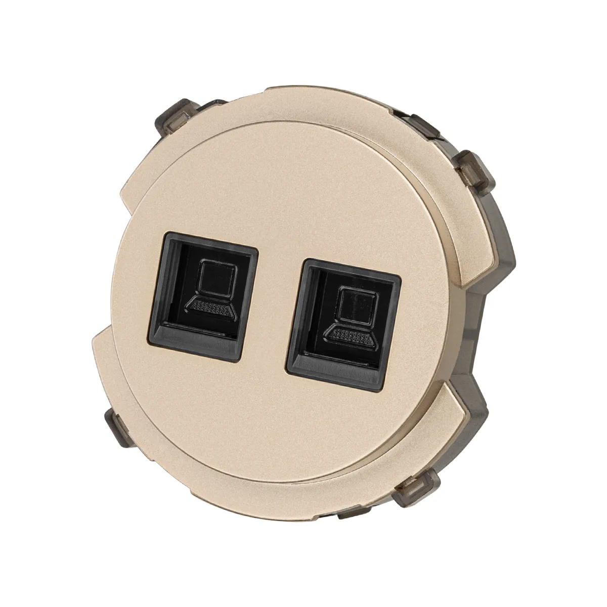 Priză computer dublă RJ45 Champagne, "Baikal" TDM