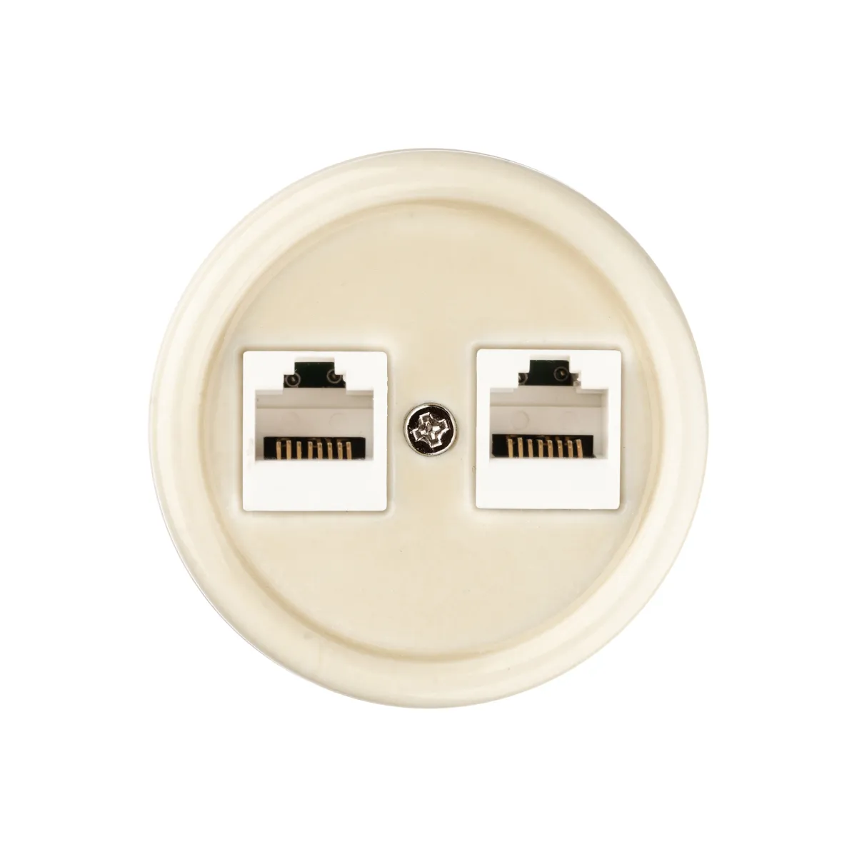 Розетка двойная компьютерная RJ45 сл. кость «Болонь» TDM