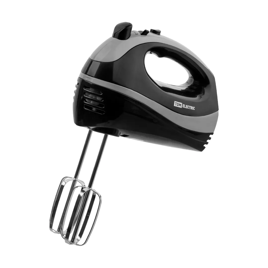 Mixer manual "Zeus 2", 300 W, 5 viteze, mod "Turbo", 2 seturi de accesorii, negru, TDM